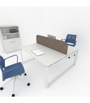 Mesa BENCH MODERN com divisória acústica simples 2P. Melhor qualidade e preço