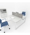 Mesa BENCH MODERN com divisória acústica simples 2P. Melhor qualidade e preço