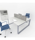 Mesa BENCH MODERN com divisória acústica simples 2P. Melhor qualidade e preço
