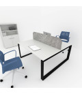 Mesa BENCH MODERN com divisória acústica simples 2P. Melhor qualidade e preço