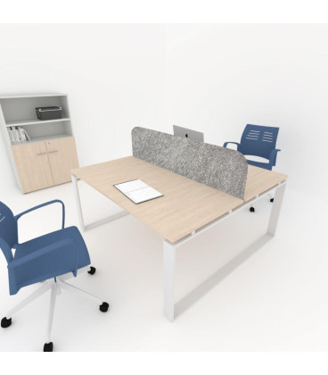 Mesa BENCH MODERN com divisória acústica simples 2P. Melhor qualidade e preço