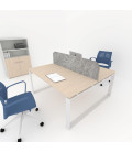 Mesa BENCH MODERN com divisória acústica simples 2P. Melhor qualidade e preço