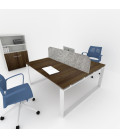 Mesa BENCH MODERN com divisória acústica simples 2P. Melhor qualidade e preço