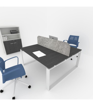 Mesa BENCH MODERN com divisória acústica simples 2P. Melhor qualidade e preço