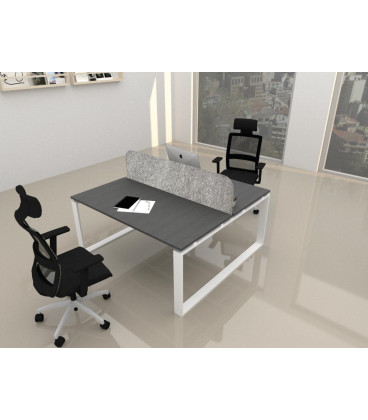 Mesa BENCH MODERN com divisória acústica simples 2P. Melhor qualidade e preço