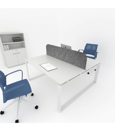 Mesa BENCH MODERN com divisória acústica simples 2P. Melhor qualidade e preço