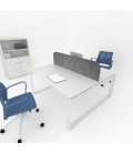 Mesa BENCH MODERN com divisória acústica simples 2P. Melhor qualidade e preço