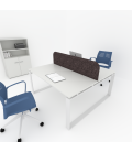 Mesa BENCH MODERN com divisória acústica simples 2P. Melhor qualidade e preço