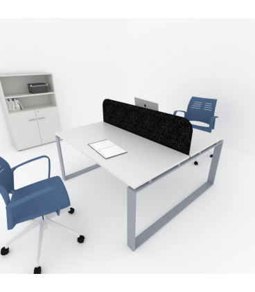 Mesa BENCH MODERN com divisória acústica simples 2P. Melhor qualidade e preço
