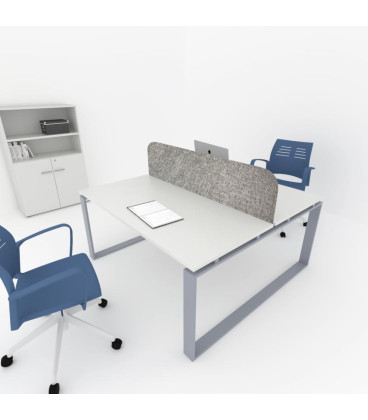 Mesa divisória acústica BENCH MODERN com linhas curvas 2P