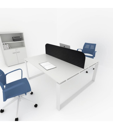Mesa divisória acústica BENCH MODERN com linhas curvas 2P