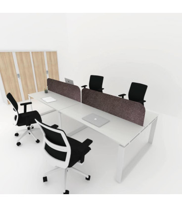 Mesa BENCH MODERN com divisória acústica simples 4P. Melhor qualidade e preço