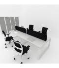 Mesa BENCH MODERN con Separador Acústico Liso 4P. Mejor calidad y precio
