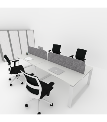 Mesa BENCH MODERN con Separador Acústico Liso 4P. Mejor calidad y precio
