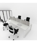 Mesa BENCH MODERN con Separador Acústico Liso 4P. Mejor calidad y precio