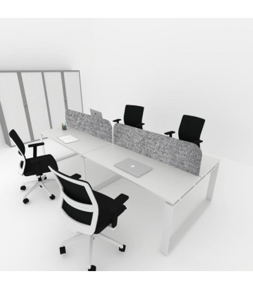 Mesa BENCH MODERN con Separador Acústico con líneas Curvadas 4P. Mejor calidad y precio