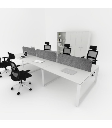 Mesa BENCH MODERN con Separador Acústico Liso 6P. Mejor calidad y precio