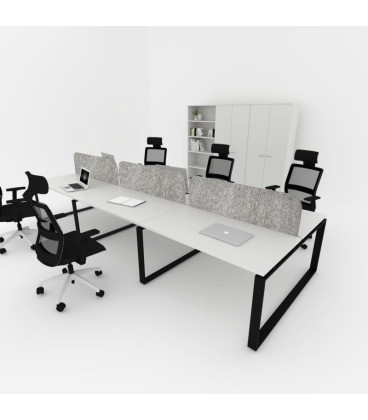 Mesa BENCH MODERN con Separador Acústico Liso 6P. Mejor calidad y precio