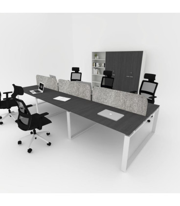 Mesa BENCH MODERN con Separador Acústico Liso 6P. Mejor calidad y precio