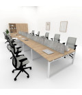 Mesa BENCH MODERN con Separador Acústico Liso 10P. Mejor Calidad y Precio