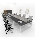Mesa BENCH MODERN con Separador Acústico Liso 10P