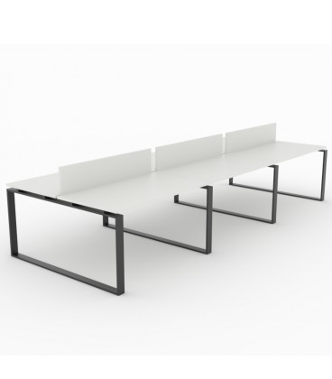 Mesa Bench Modern de 6 puestos de trabajo