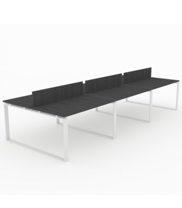 Mesa Bench Modern de 6 puestos de trabajo