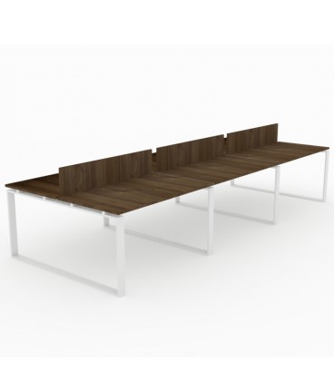 Mesa Bench Modern de 6 puestos de trabajo