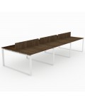 Mesa Bench Modern de 6 puestos de trabajo