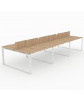 Mesa Bench Modern de 6 puestos de trabajo