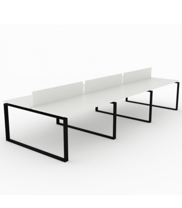 Mesa Bench Modern de 6 puestos de trabajo
