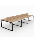 Mesa Bench Modern de 6 puestos de trabajo
