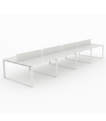 Mesa Bench Modern de 8 puestos de trabajo