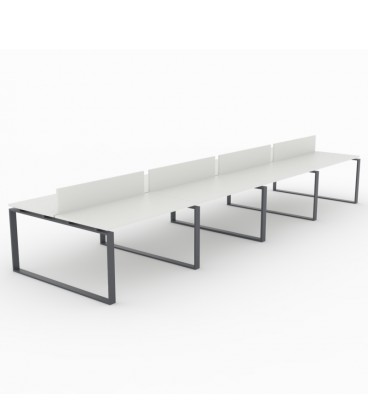 Mesa Bench Modern de 8 puestos de trabajo
