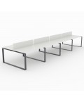 Mesa Bench Modern de 8 puestos de trabajo
