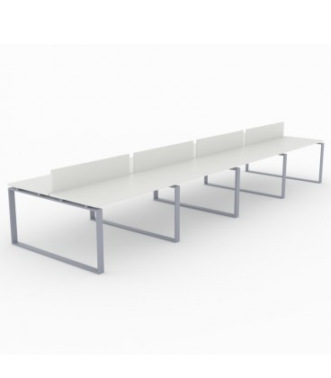 Mesa Bench Modern de 8 puestos de trabajo