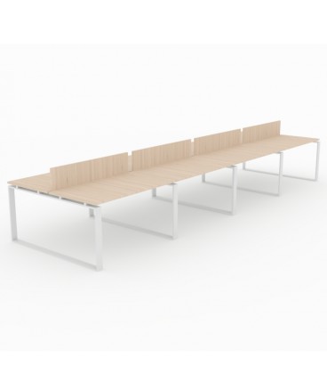 Mesa Bench Modern de 8 puestos de trabajo