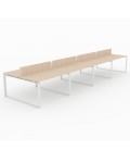 Mesa Bench Modern de 8 puestos de trabajo
