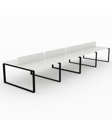 Mesa Bench Modern de 8 puestos de trabajo