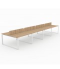 Mesa Bench Modern de 8 puestos de trabajo