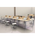 Mesa Bench Modern de 10 puestos de trabajo
