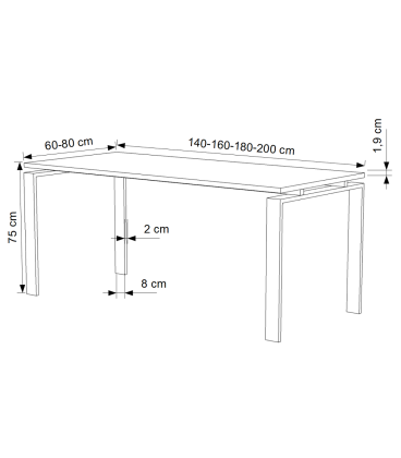 Mesa de escritório com elevada resistência aos riscos. Acabamento de alta qualidade. Melhor preço ⭐.