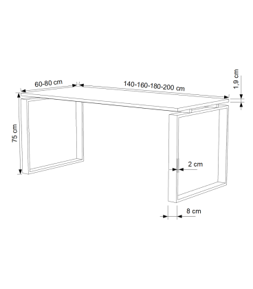 Mesa de escritório OFIPLUS MODERN com elevada resistência aos riscos. Melhor qualidade e preço
