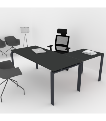 Mesa de escritório OFIPLUS CLASSIC WITH WING com elevada resistência aos riscos. Melhor qualidade e preço