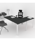 Mesa de escritório OFIPLUS CLASSIC WITH WING com elevada resistência aos riscos. Melhor qualidade e preço