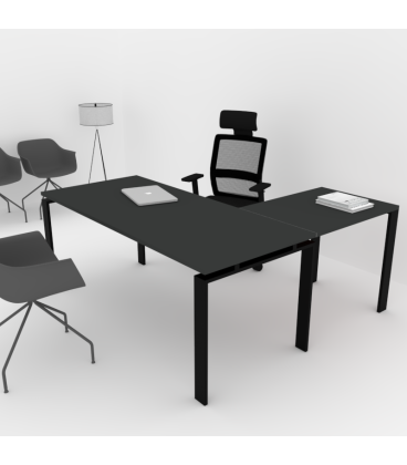 Mesa de escritório OFIPLUS CLASSIC WITH WING com elevada resistência aos riscos. Melhor qualidade e preço