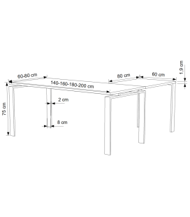 Mesa de escritório OFIPLUS CLASSIC COM ASA  NEW
