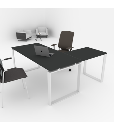 Mesa de escritório OFIPLUS MODERN COM ASA com elevada resistência aos riscos. Melhor qualidade e preço