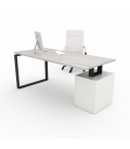 Mesa de oficina moderna Ofiplus-SC-SY chapa metálica con cajonera