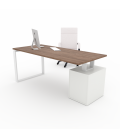Mesa de oficina moderna Ofiplus-SC-SY chapa metálica con cajonera
